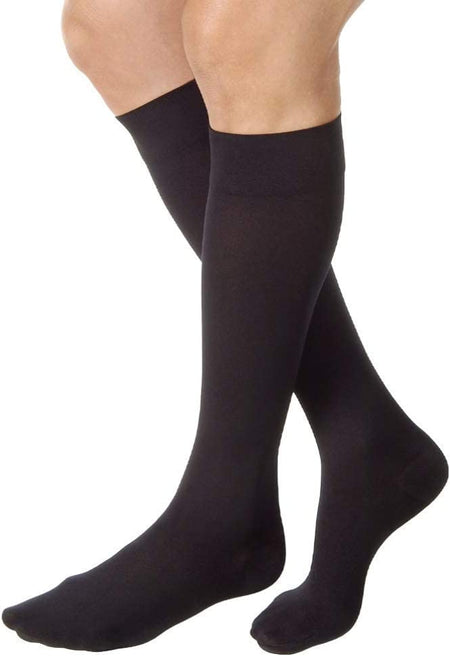 Code 1 Supply BSN 114813 Jobst Compression Stocking Relief Knee High 15-20mmHG Medium Black Closed Toe (Each)