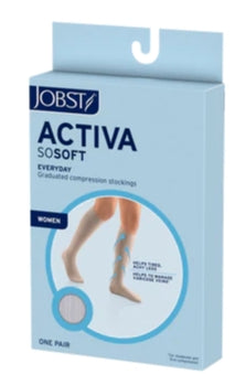 Code 1 Supply JOBST 120205 soSoft 15-20 mmHg Knee High Compression Socks, Brocade Pattern, Black, Small