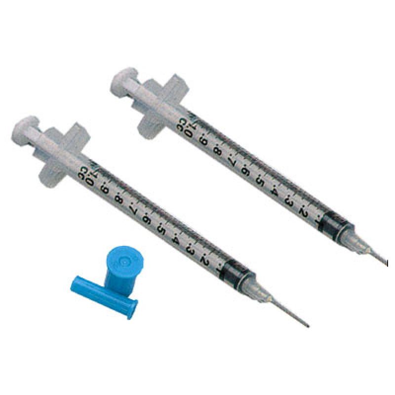 Code 1 Supply Exel 26044 Tuberculin Syringes with Luer Slip, 1cc with Needle, 25G x 5/8 in. Low Dead Space Plunger (Each)