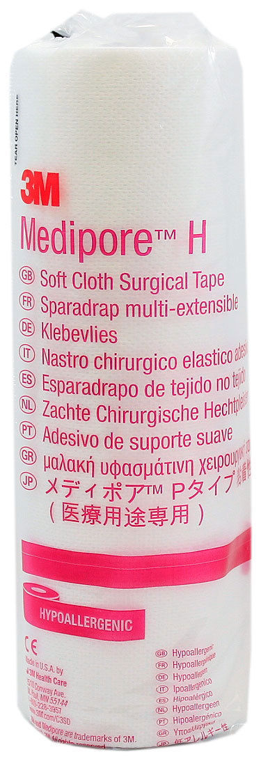 Code 1 Supply 3M 2868 Medipore H Soft Cloth Surgical Tape 8 x 10 yards (1 roll)