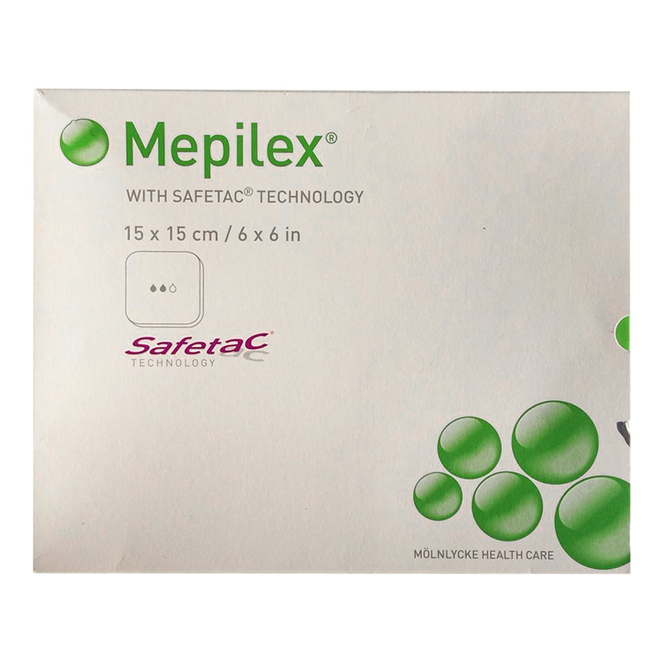 Code 1 Supply Molnlycke 294399 Mepilex Silicone Foam Dressing Without Border 6 in. x 6 in. (Each)