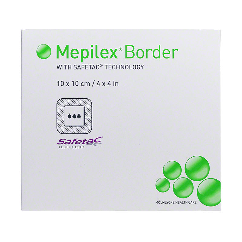 Code 1 Supply Molnlycke 395390 Mepilex Foam Border Silver 4 in. x 4 in. (Each)