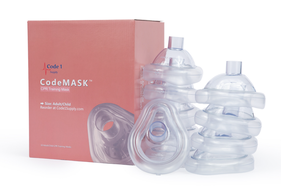 CodeMASK CPR Training Mask Adult/Child- 10/Box