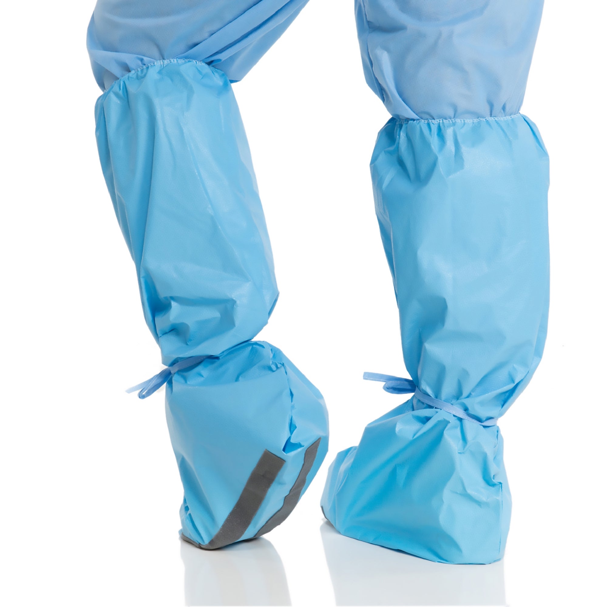 Code 1 Supply Boot Cover Hi Guard® One Size Fits Most Knee High Nonskid Sole Blue NonSterile-(30 per Pack, 4 packs per Case)