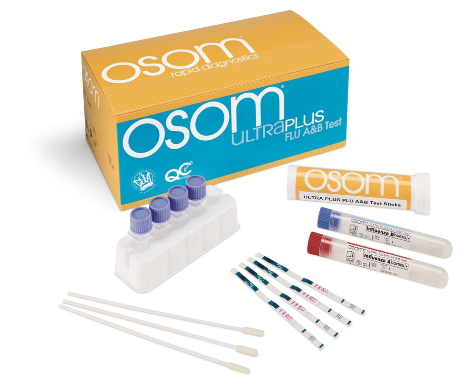 Code 1 Supply OSOM® Ultra Plus Infectious Disease Immunoassay Influenza A + B RAPID-(25 Tests)