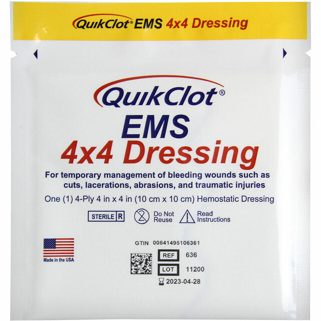 Code 1 Supply QuikClot EMS 4 X 4 Dressing