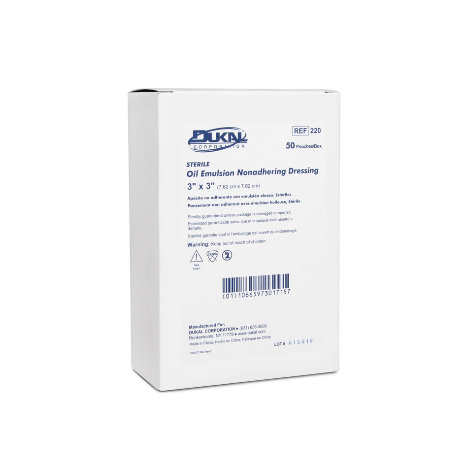 Code 1 Supply Oil Emulsion Dressing 3" x 3" - (50 per Box)