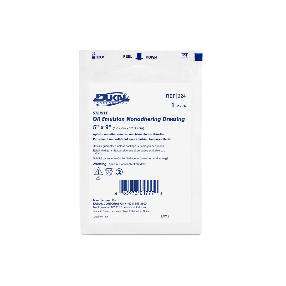 Code 1 Supply Oil Emulsion Dressing 5" x 9" - (12 per Box)