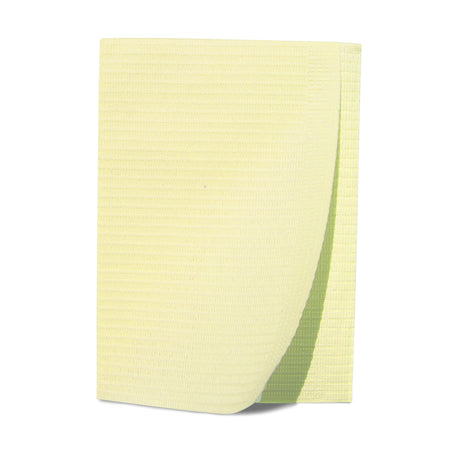 Code 1 Supply Patient Bibs 13" x 18" Yellow, Non-Sterile - (500 per Case)