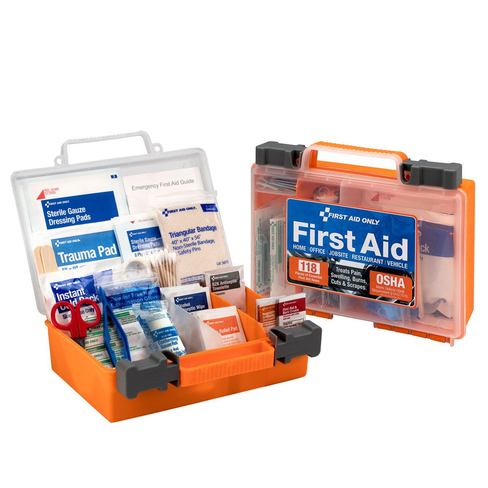 Code 1 Supply 118-Piece First Aid Kit w/ Clear Front Cover