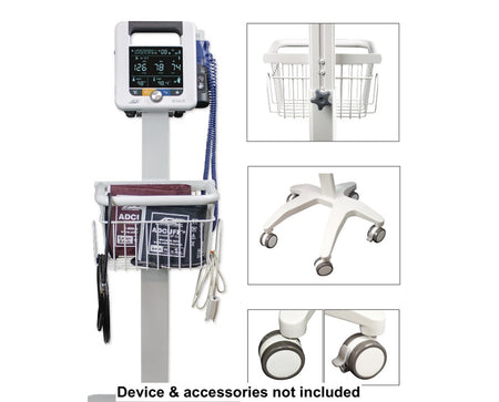 Code 1 Supply ADC 9006M ADView 2 Deluxe Mobile Stand with Basket