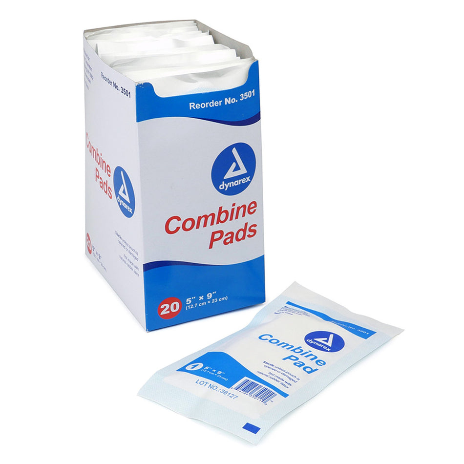 Code 1 Supply ABD Pads-Sterile-5" x 9"-Box of 20