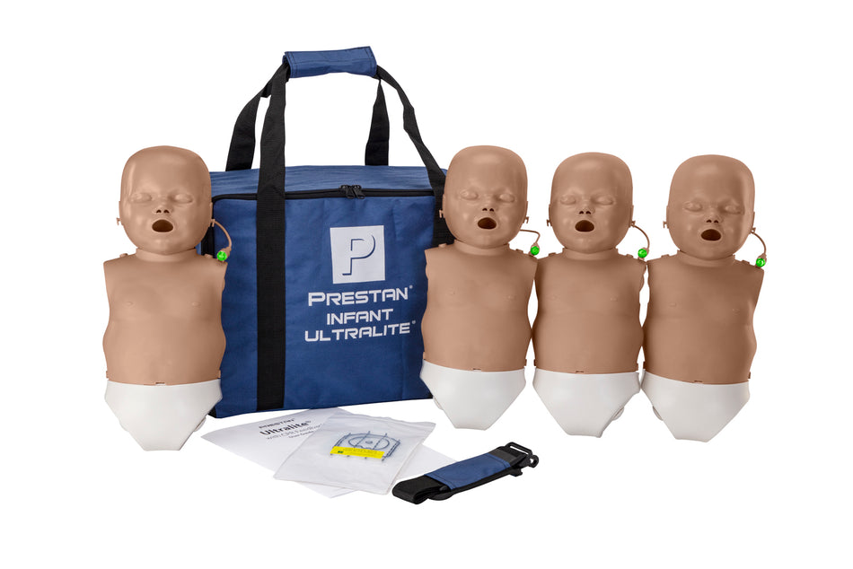 Code 1 Supply PRESTAN Ultralite INFANT Manikin w/CPR Feedback (4-PACK) - Medium Skin