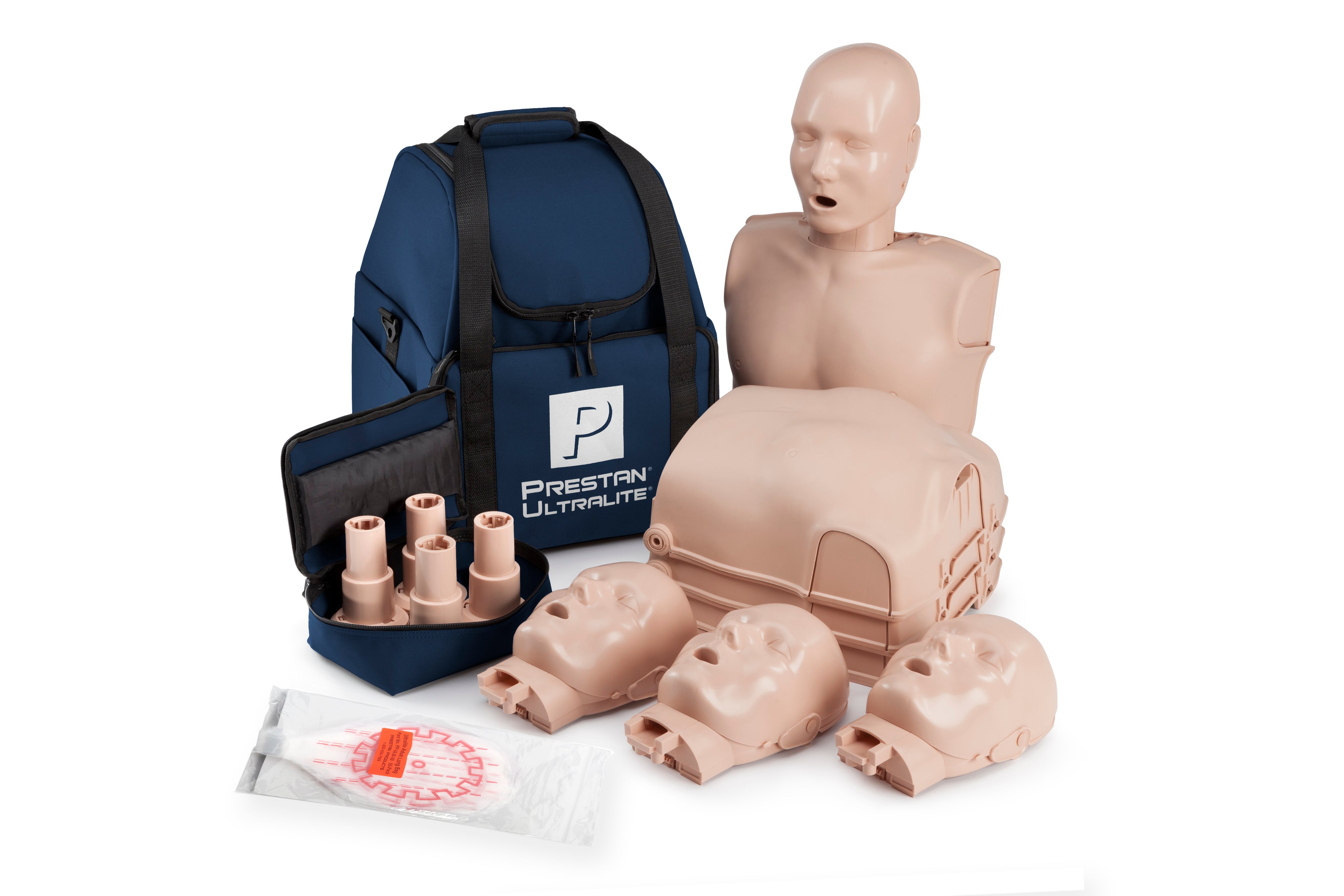 Code 1 Supply PRESTAN Ultralite ADULT Manikin w/CPR Feedback (4-PACK) - Medium Tone