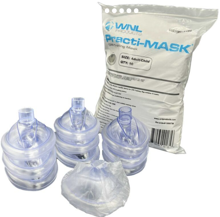 Code 1 Supply Box of 10 Practi-MASK® Adult / Child CPR Training Mask