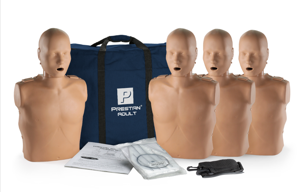 Code 1 Supply PRESTAN ADULT Manikin w/CPR Feedback (4-PACK) Medium Tone