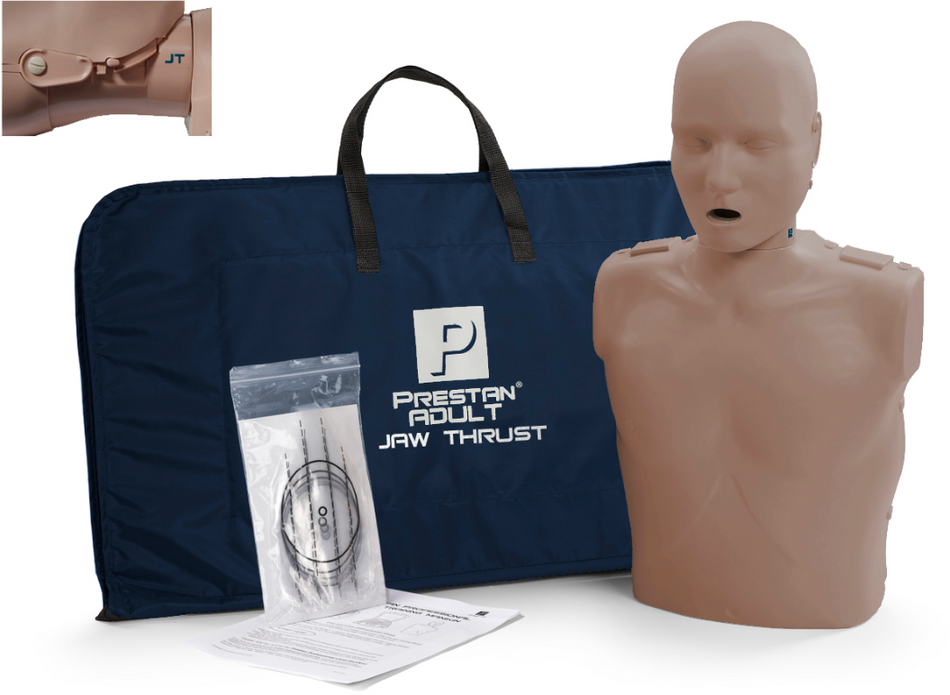 Code 1 Supply PRESTAN ADULT Jaw Thrust Manikin w/CPR Feedback, Single (Medium Skin)