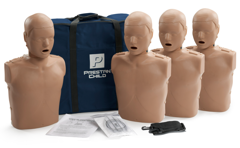 Code 1 Supply PRESTAN CHILD Manikin w/CPR Feedback-(4-Pack)-Medium Tone