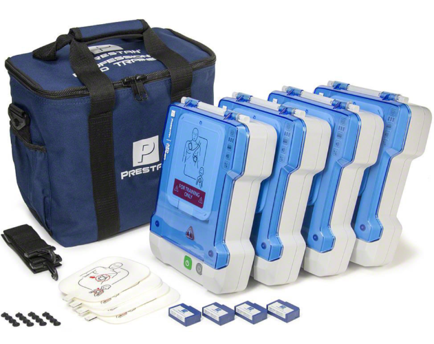 Code 1 Supply PRESTAN AED Trainer PLUS with English/Spanish, 4-Pack