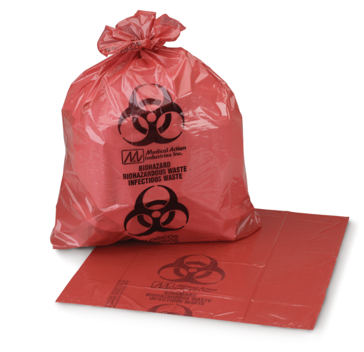 Code 1 Supply Infectious Waste Bag McKesson 1 to 6 gal. Red Bag - SMALL11 X 14 Inch- (500 per Case)