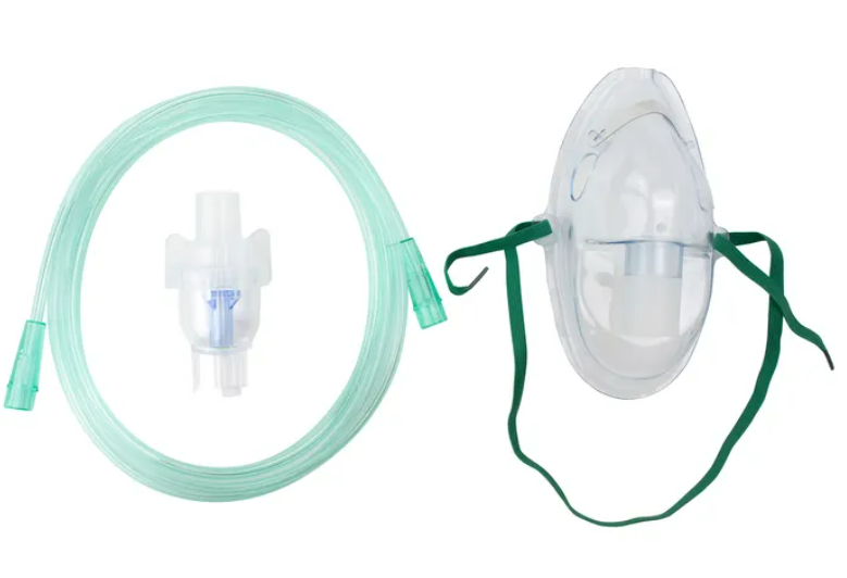 Code 1 Supply Nebulizer Kit 6 Cc Cup-w/ 7' Tubing and PEDI Aerosol Elongated Mask - Case of 50