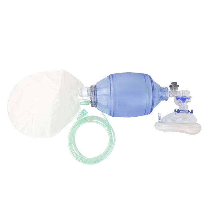 Code 1 Supply BVM Bag Valve Mask(MPR)- Pediatric Mask - Case of 6