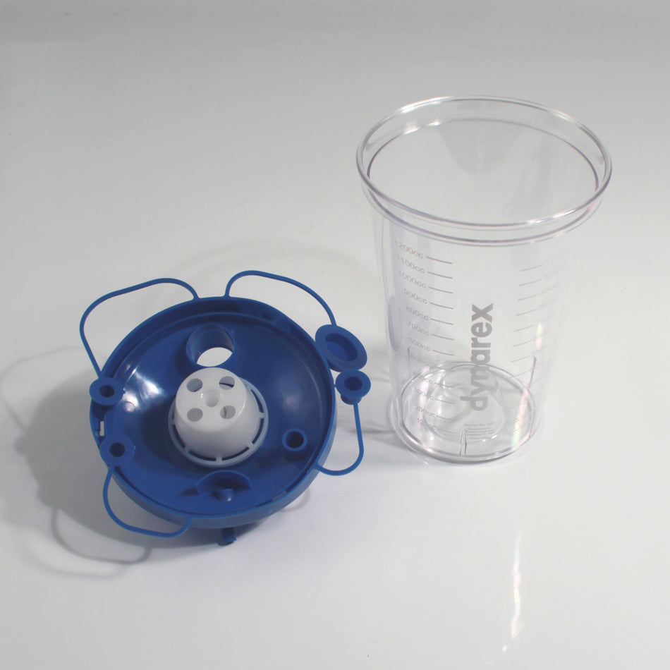 Code 1 Supply 1200cc Suction Canister (Hi-flow) with Lid - 40 Units