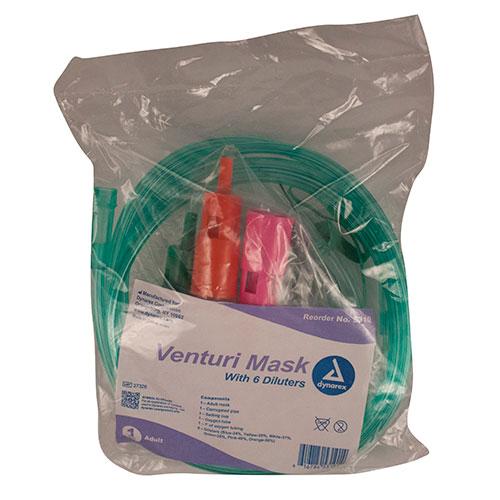 Code 1 Supply Venturi Masks - With 6 Dilutors- ADULT- Case of 50