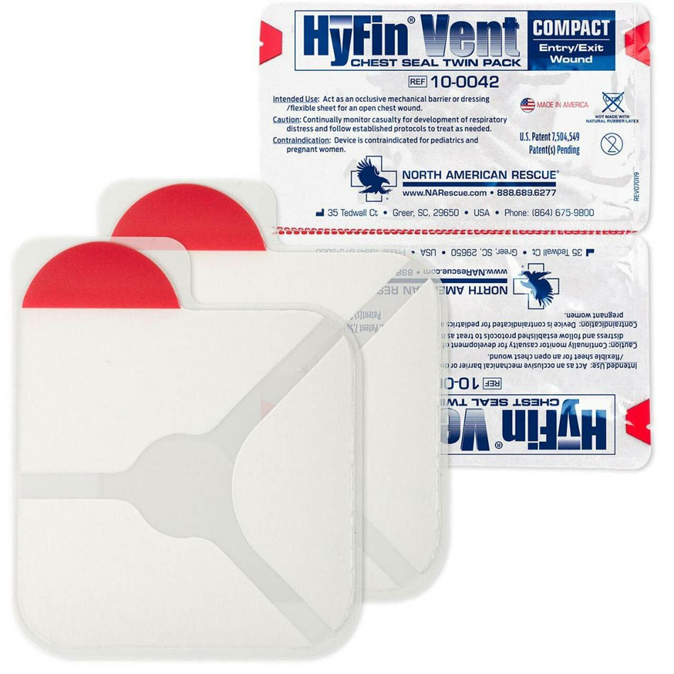 Code 1 Supply HYFIN® VENT-COMPACT-CHEST SEAL TWIN PACK