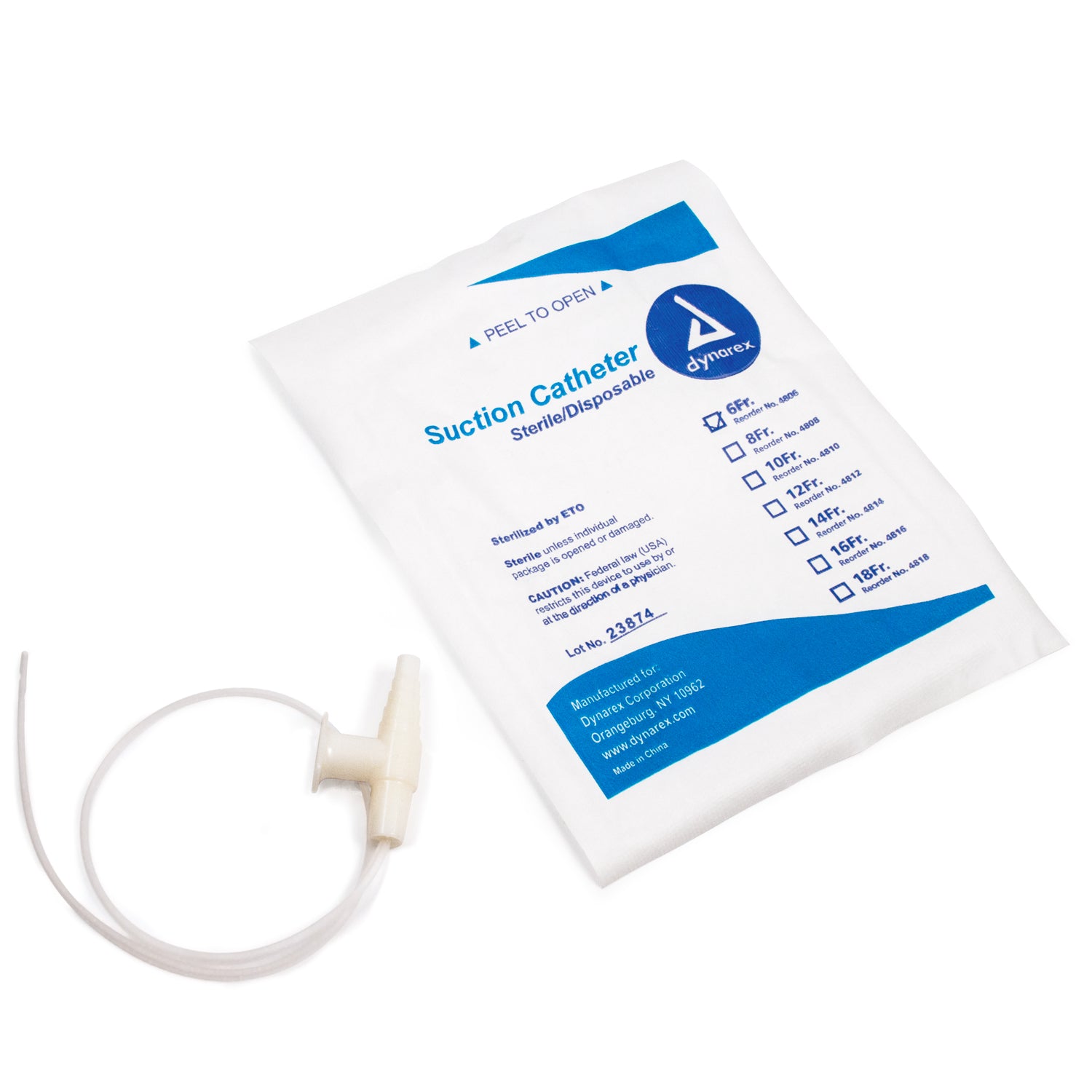 Code 1 Supply Suction Catheters Sterile Pediatric - 6 Fr