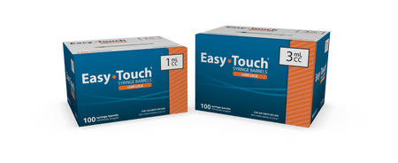 Code 1 Supply EasyTouch Syringe Luer Lock Barrels 3mL- Box of 100