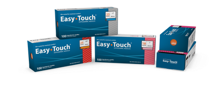 Code 1 Supply EasyTouch Hypodermic Needle 21Gx1in-Blue- Box of 100