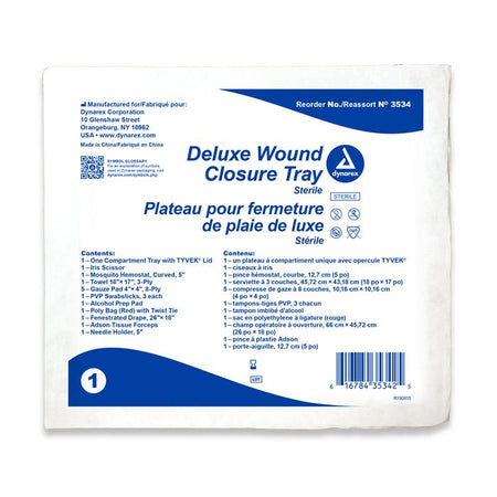 Code 1 Supply Deluxe Wound Closure Trays - 20 per Case