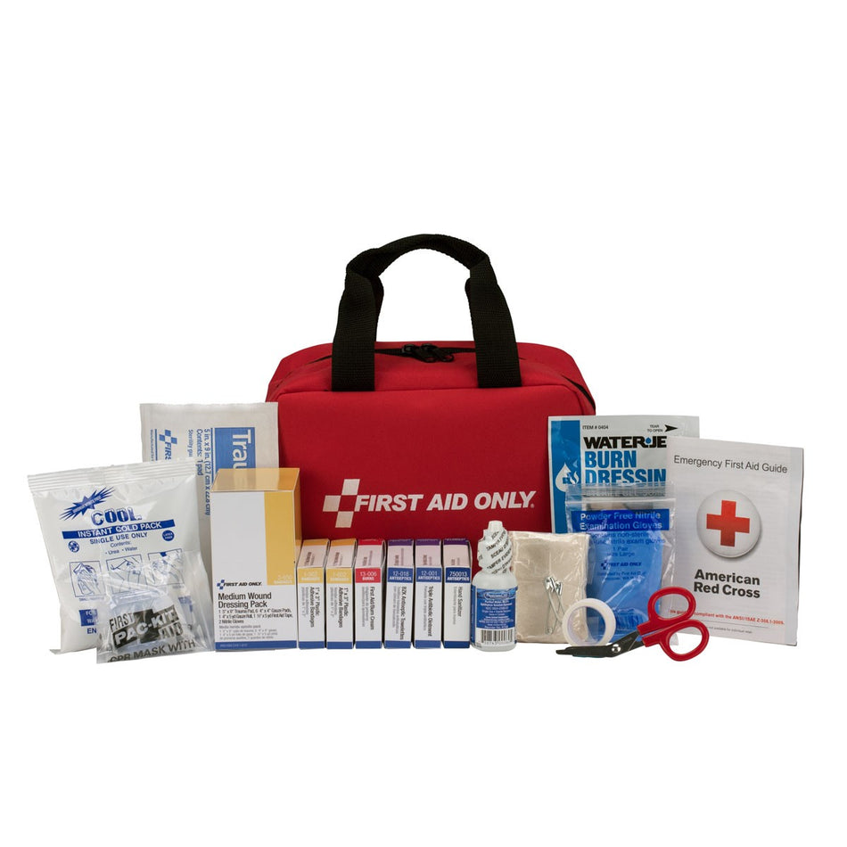 Code 1 Supply 25 Person Bulk Fabric First Aid Kit, ANSI Compliant