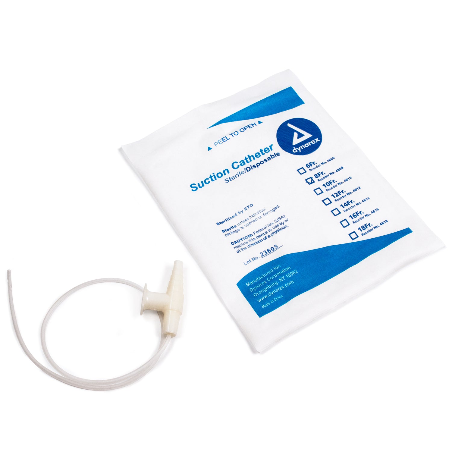 Code 1 Supply Suction Catheters Sterile Pediatric - 8 Fr