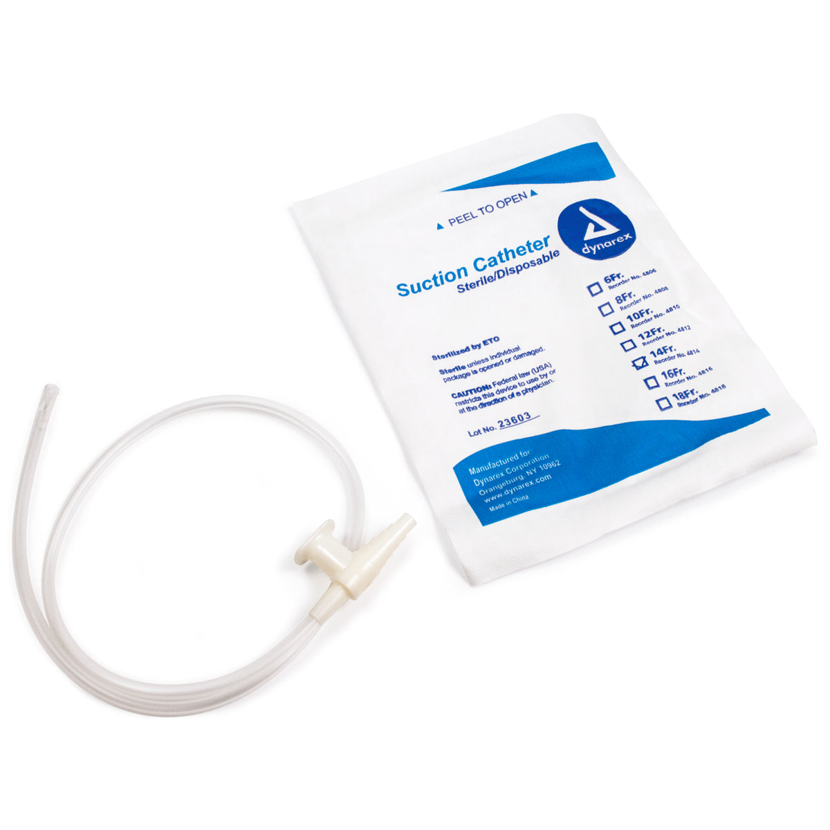 Code 1 Supply Suction Catheters Sterile - 14 Fr - 50 Units