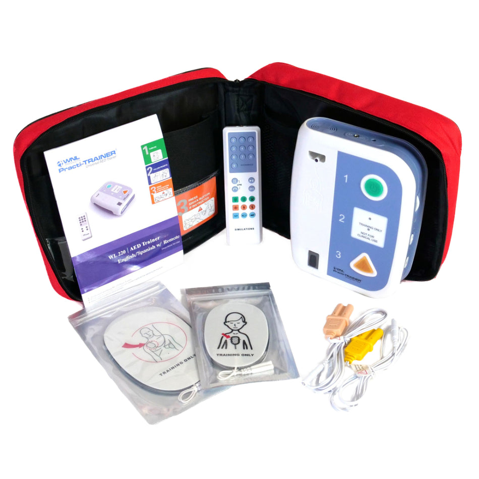 Code 1 Supply WNL Practi-TRAINER® AED Trainer w/ accessories English/Spanish